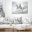 Courir avec des chevaux blancs - Coussin imprimé animal-29516486-29516489