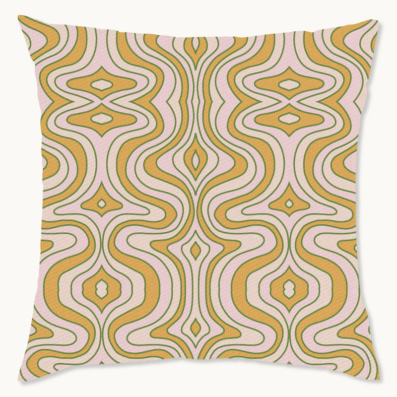 Housse de coussin géométrique en polyester