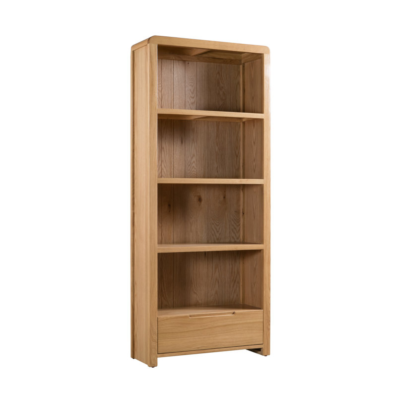 Bruner 190cm H x 80cm W Solid Wood Standard Bookcase