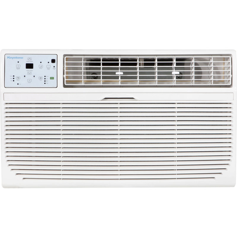 White 10,000 BTU Wall Mounted Air Conditioner with Heater and Remote