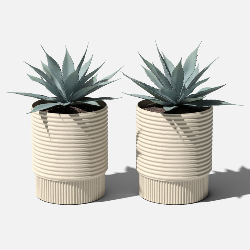 Pot à fleurs moyen Veradek Mod Series, Sable, 2, H 16,75 po x l 13,75 po x P 13,75 po