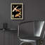 Art mural en verre épique «Koi Fish On Black 1» par Chariklia Zarris, 12 po x 16 po
