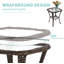 Chaise pivotante en osier pour 2 personnes avec coussins et table d'appoint-1736784229-1736784227