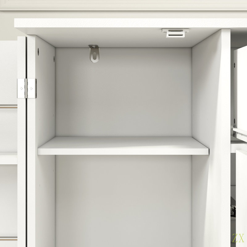 Buffet avec rangement, grande armoire de rangement avec 1 tiroir et 4 portes, buffet moderne pour la salle à manger