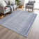 Machine Washable Indoor/Outdoor Xhevrie Blue Rug