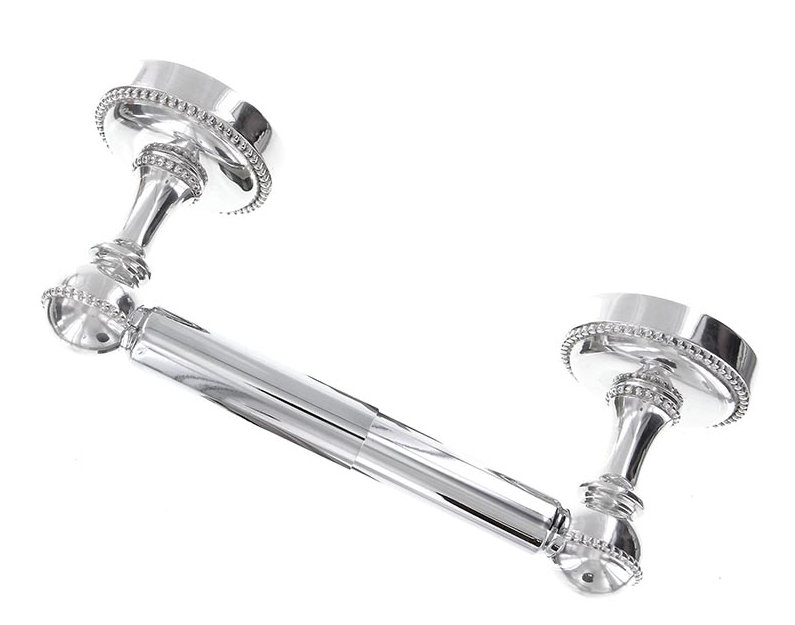 San Michele Wall Mounted Spring Toilet Paper Holder, Polished Silver