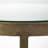 24" White Glass Round End Table