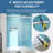56–60" W x 72" H Semi-Frameless Sliding Shower Door with Tempered Glass and Nano Coating, Brushed Nickel-121019846