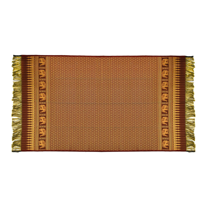 Animal Print Silk Tablecloth, Red