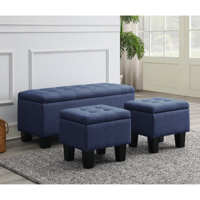 Markleville Polyester Upholstered Storage Bench