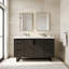 Meuble-lavabo simple autoportant 47 po avec plateau en résine et rangement à fermeture en douceur 47 po