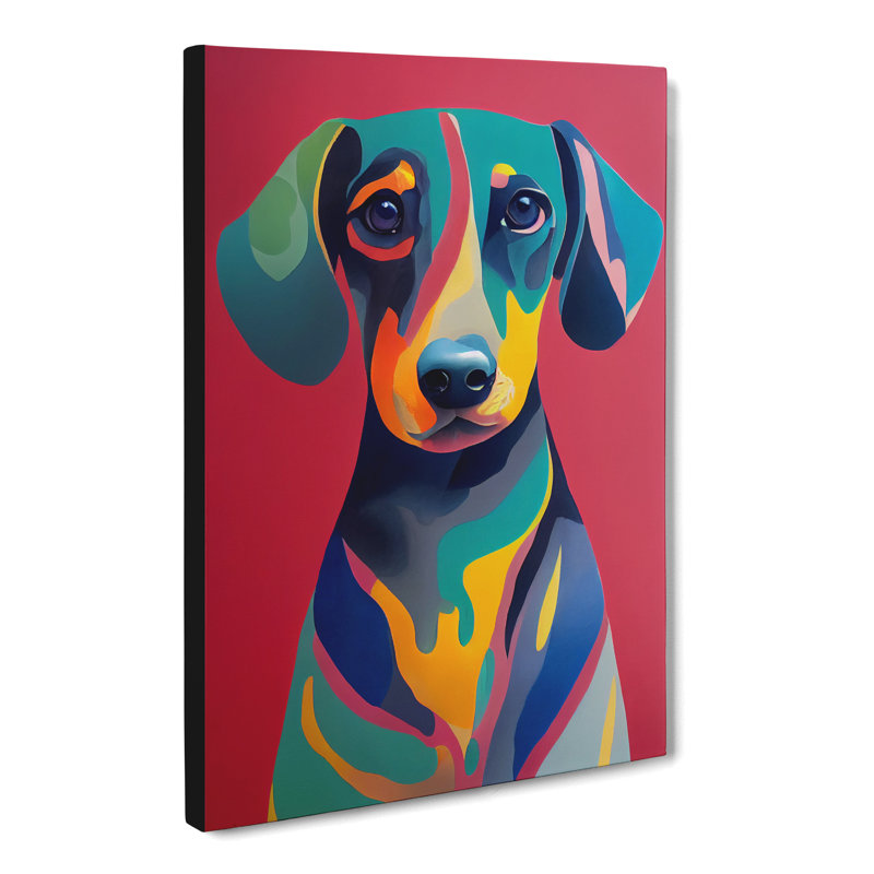 Dachshund in Colour Vol.6 - Wrapped Canvas, 50cm H x 35cm W x 3cm D