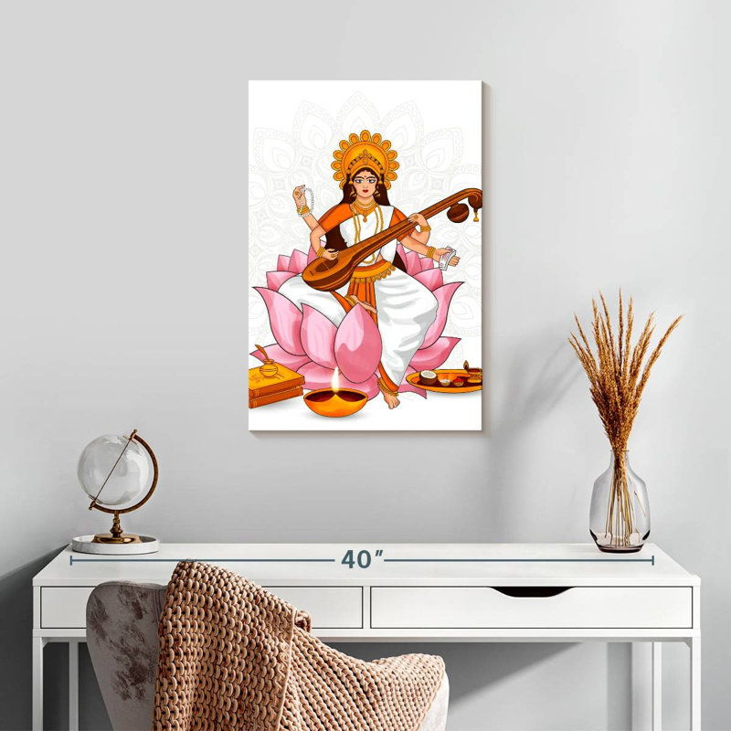 Adella Goddess Saraswati, 24" H x 16" W