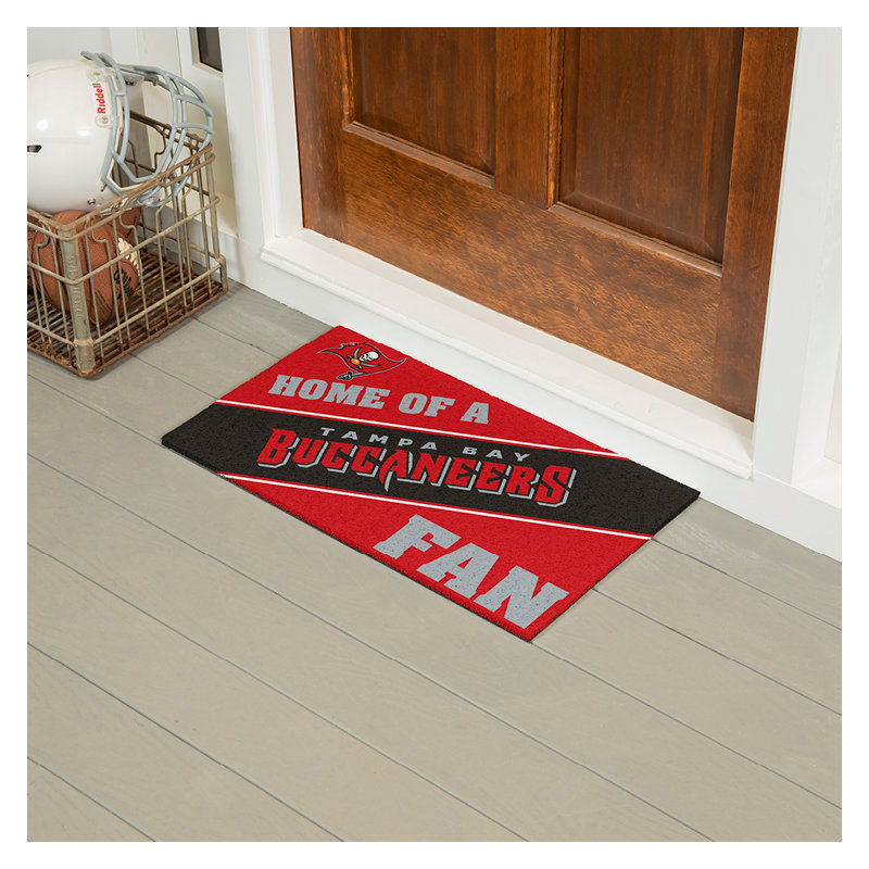 NFL Home of a Fan Team Color Outdoor Doormat, Tampa Bay Buccaneers