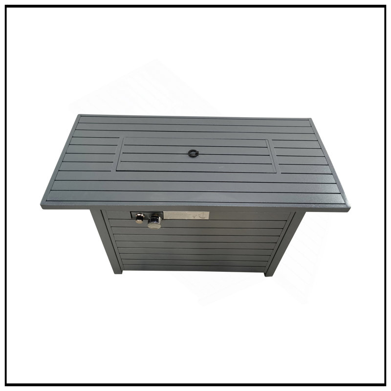 Table de foyer d'extérieur au propane en acier durable de 42 po avec couvercle