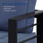 2-Pack 28" All-Weather Aluminum Patio Armchairs With Thick Blue Cushions & Black Frame-2146860919