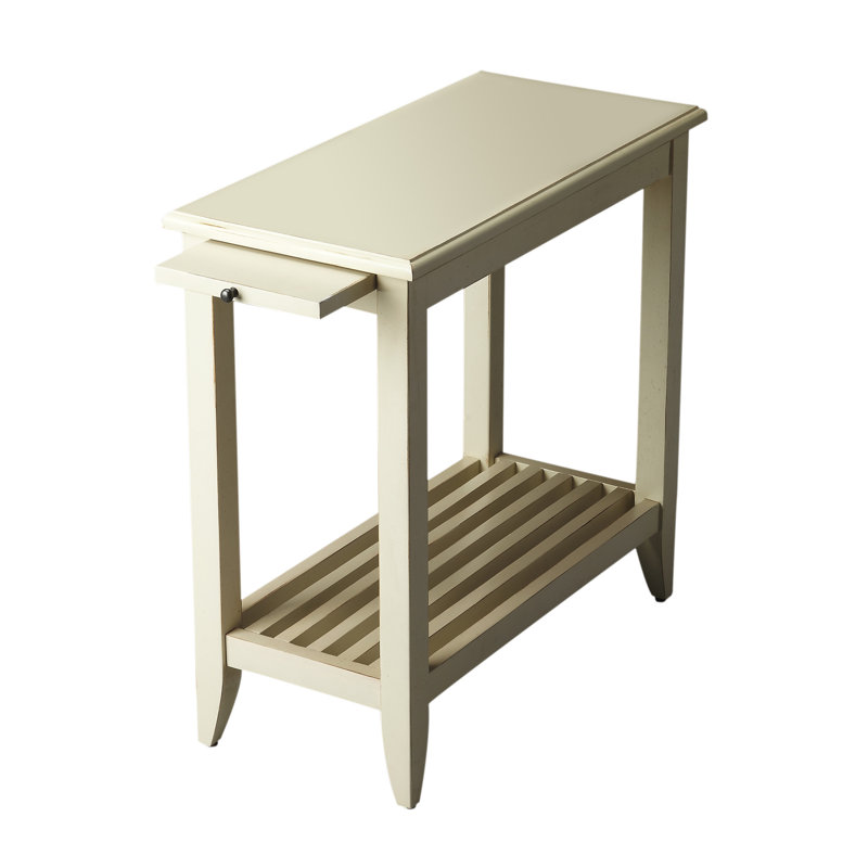 Adalaide End Table, Distressed Cottage White