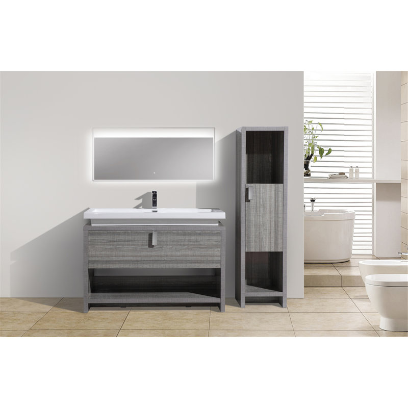 Ensemble de meuble-lavabo simple 47 po Ovando, Gris cendré