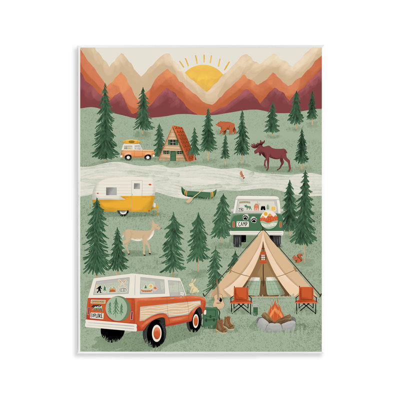 Superbe plaque murale pour terrain de camping, design par Jilly Jack Designs