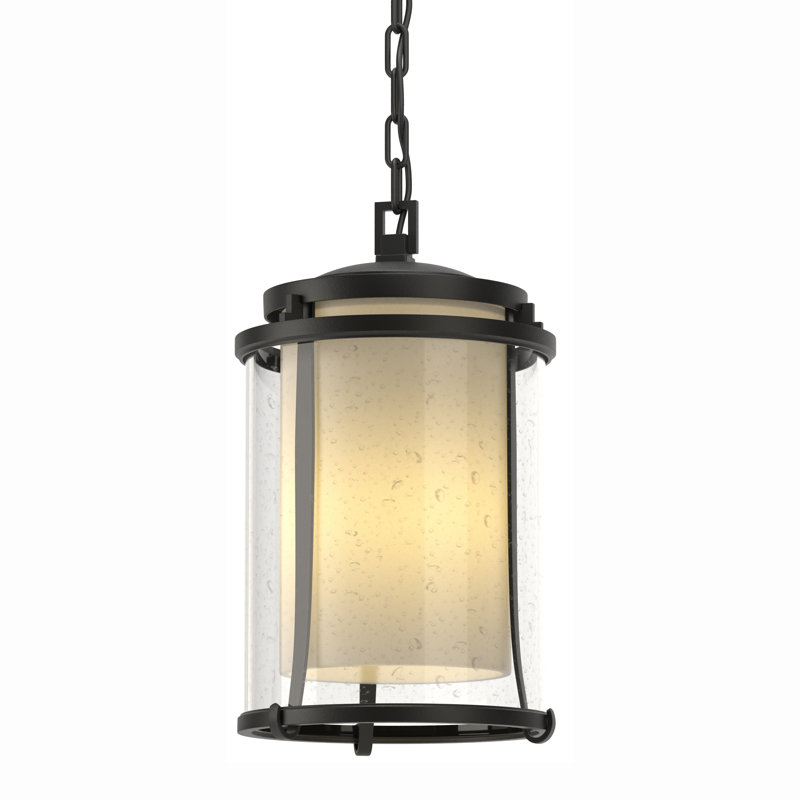 Lanterne suspendue d'extérieur H 15,7 po Meridian 1 - Mains Only, Noir