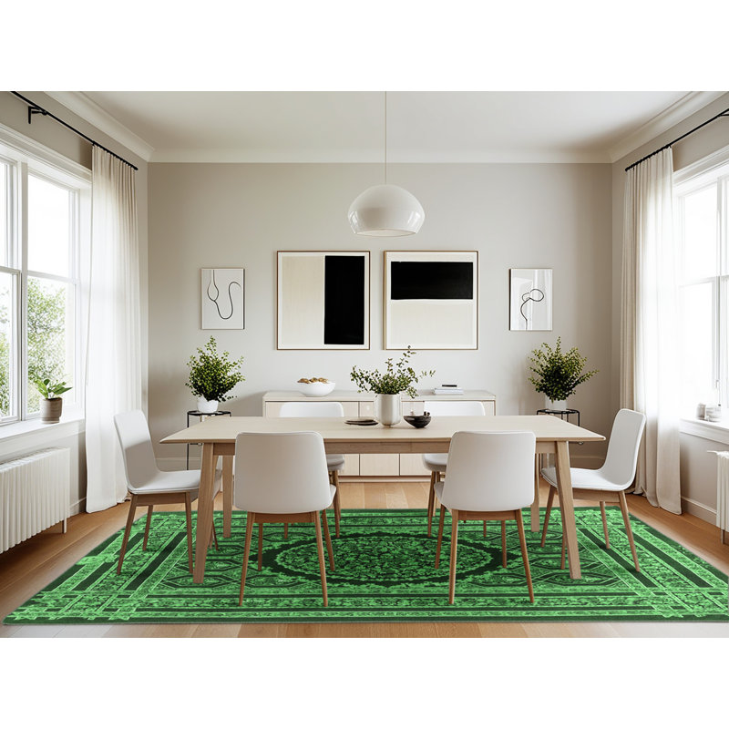 Washable Oriental Indoor Rug, Rectangle 7' x 10'