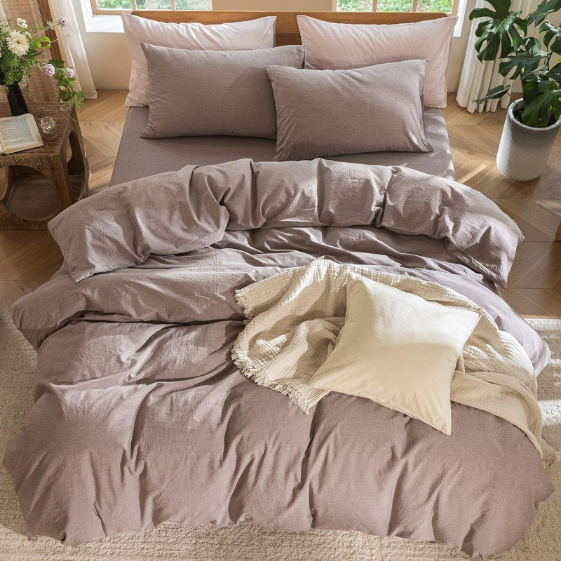Ensemble de housse de couette Bedding, Brun