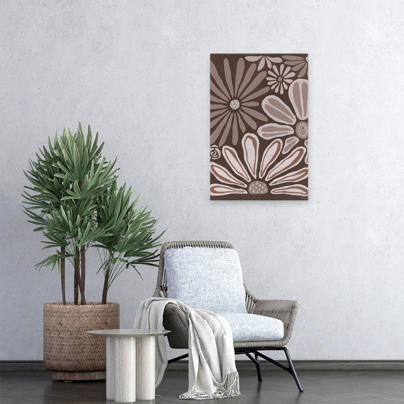 Moka contemporain et décontracté Blooms III, H 24 po x l 16 po