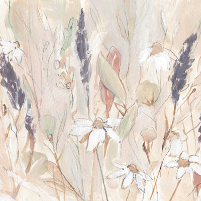 Lavender Flower Field I by Annie Warren - Wrapped Canvas Painting