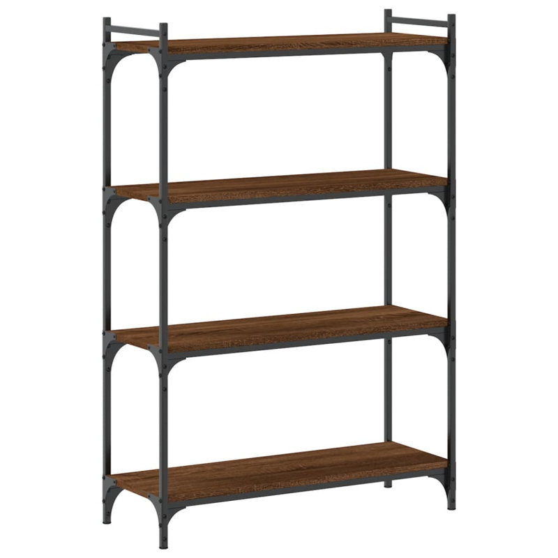 Tymarius Bookcase, Brown/Oak, (4 Shelves) 47" H x 32" W x 12" D