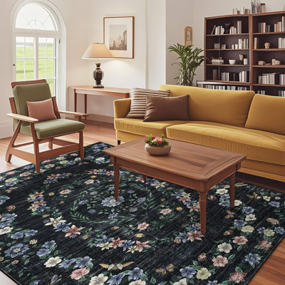 Tapis de salon lavables Boho Floral