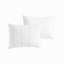 Ensemble de couette jacquard surdimensionnée en coton 6 pièces, blanc/gris, pour lit double