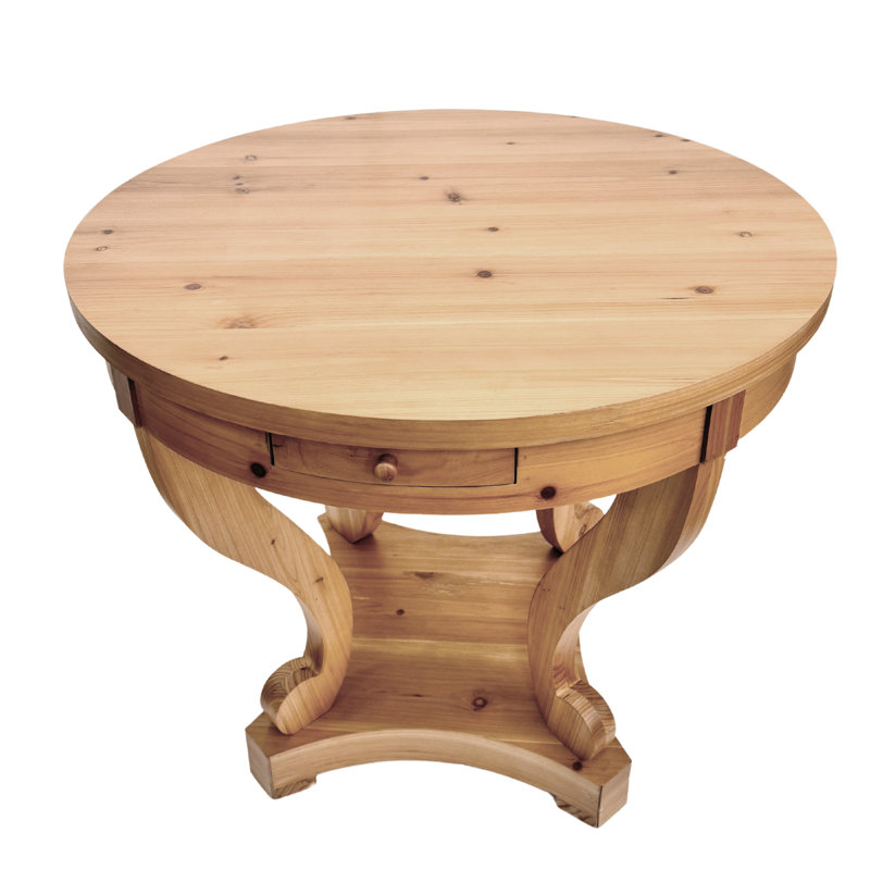 Style Side Table With Curved Legs And Storage, Natural Wood For Living Room Or Dining shabby elegance Tone, Natural Wood