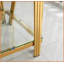 Table basse carrée industrielle dorée de 20 po avec pieds en acier inoxydable, verre trempé à deux niveaux - facile à nettoyer et amp; Peu encombrant-322898911