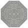 Hagerman Vintage Filigree Textured Weave Gray/Teal Indoor/Outdoor Rug