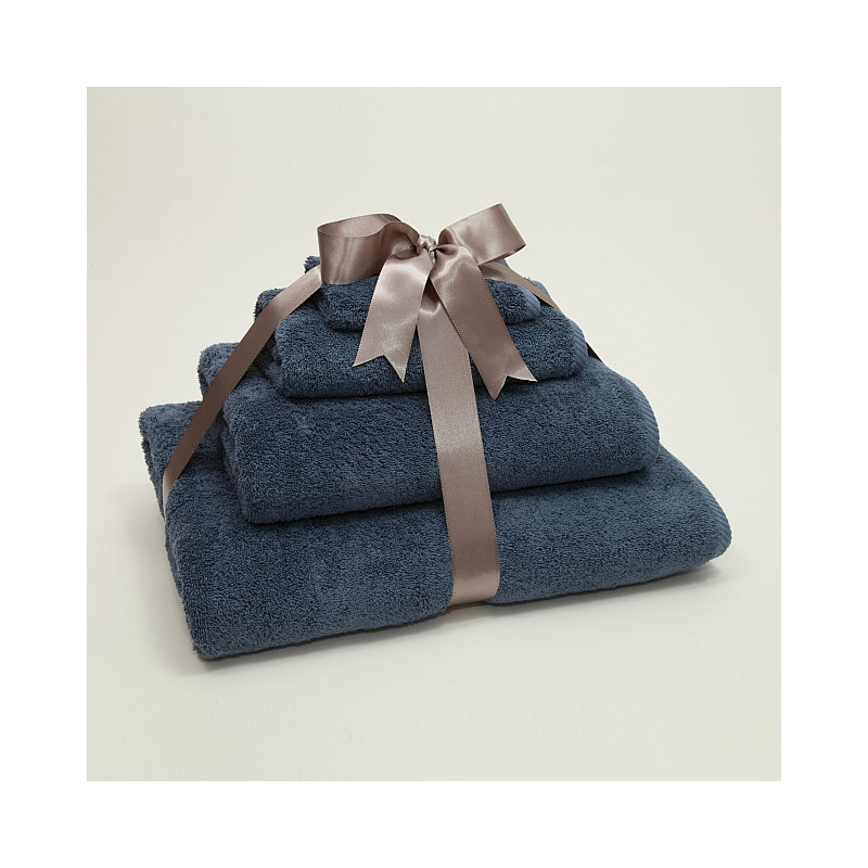 Ensemble de serviettes 4 pièces Soft Twist, Bleu minuit