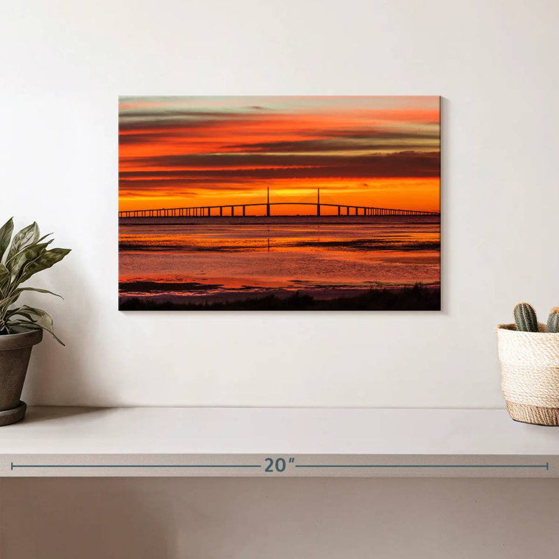 Lilie Sunshine Skyway Bridge Sunrise, H 8 po x l 12 po