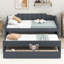 Lit plateforme en bois avec lit gigogne et 2 tiroirs-2056286893-2056286889