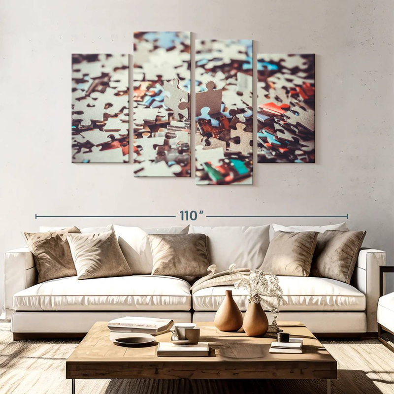 Senne Solving A Puzzle, 54" H x 84" W