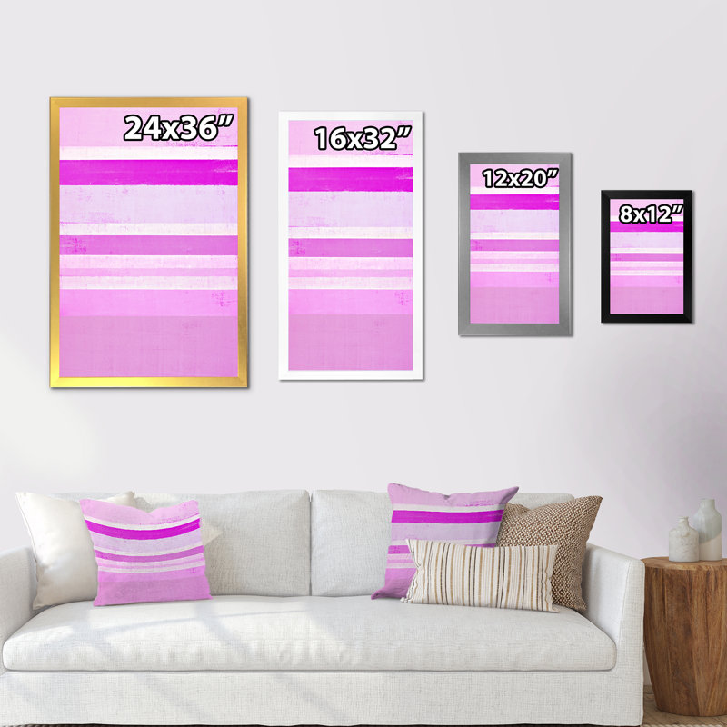 Art abstrait rose sur toile II - œuvre d'art moderne et contemporaine sur toile, H 36 po x l 24 po x P 1 po
