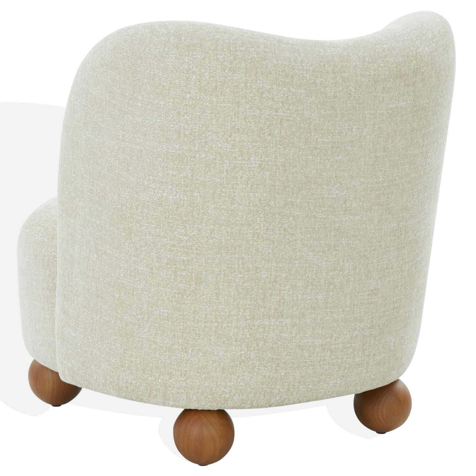 Boucle Slipper Chair, Taupe Chenille
