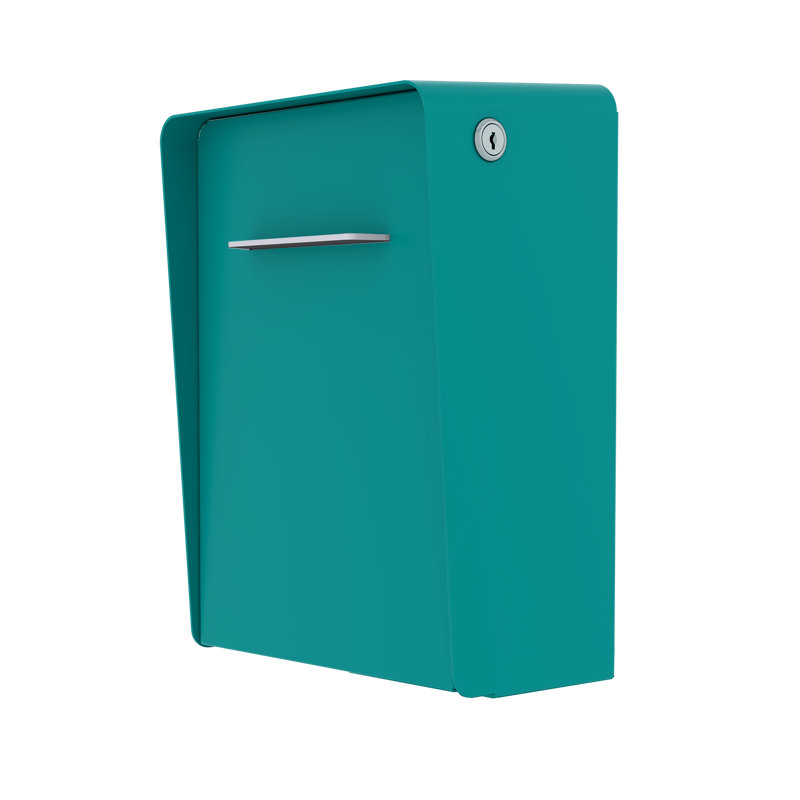 Boîte aux lettres murale moderne verrouillable, Turquoise