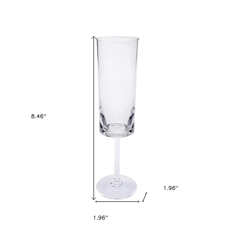 Ensemble de quatre flûtes en plastique Tritan
