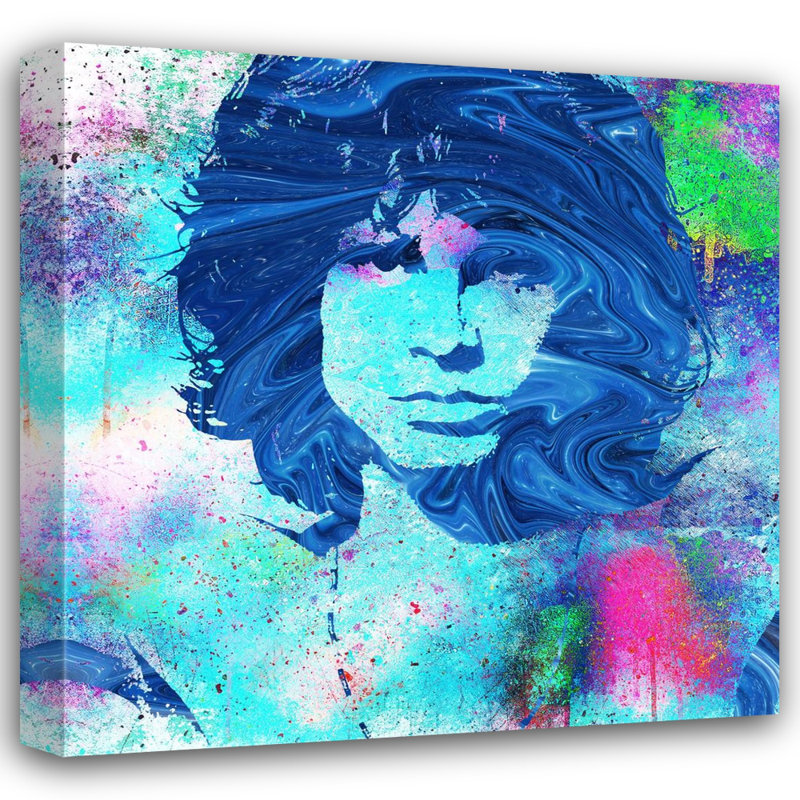 " Jim Morrison " by Stephen Chambers Painting Print, 15" H x 15" W x 1.5" D