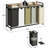 Laundry Hamper With Shelf, Laundry Basket 5 Section, Laundry Sorter With Pull-Out Removable Large 5 Color Bags And Movable Wheels, Metal Frame, 5 X 15.87 Gallons (60L)-793788872