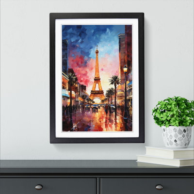 Las Vegas Impressionism - Single Picture Frame Print on Wood