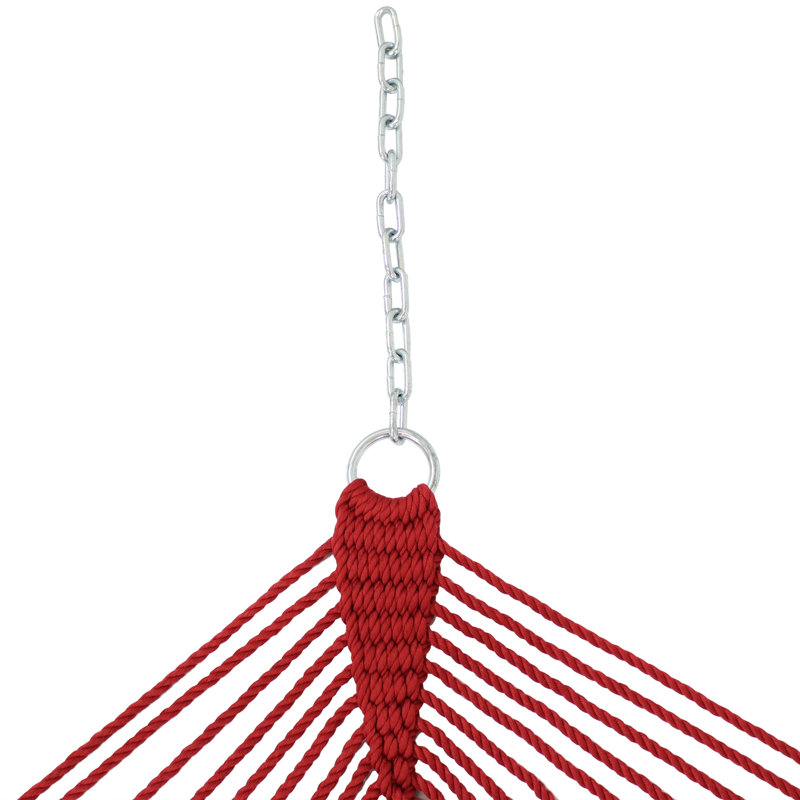 Hamac pour barre de corde tendue en polyester 2 personnes Jenkinsburg - rouge, Rouge, Marron foncé