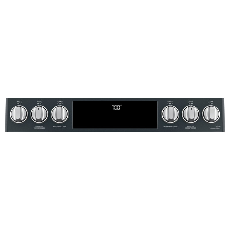 Café 30" 5.6 cu. ft. Slide-in Gas Range with Griddle, Matte Black