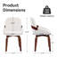 Chaises de salle à manger pivotantes, fauteuils rembourrés en similicuir avec rotation à 360 °, chaise moderne Mid-Century avec pieds en bois massif pour la cuisine, la salle à manger et le salon-1830870024-1830870029
