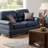 Bonded Leather 2Pc Sofa Set Sofa And Loveseat Living Room Furniture