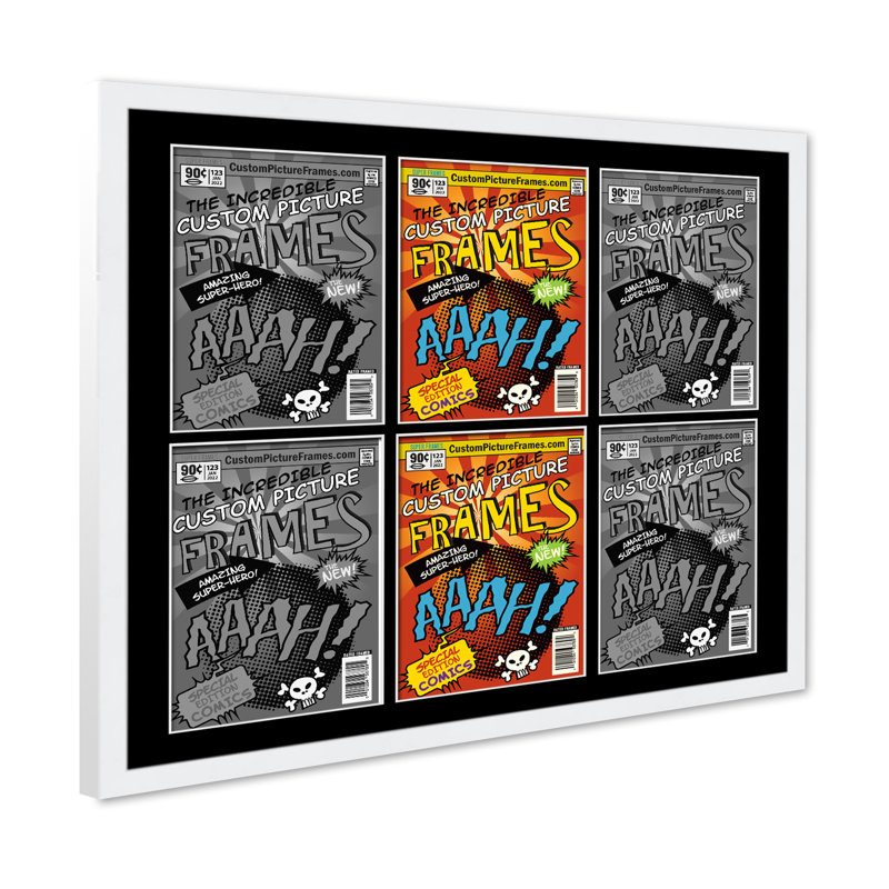 Cadre photo Collage, 6,875 po x 10,5 po, 29 po x 26 po, Blanc / noir